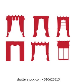 Curtains sketch.  interior elements collection