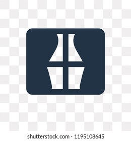Curtains vector icon isolated on transparent background, Curtains transparency concept can be used web and mobile
