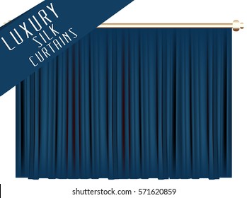 Curtains. Vector Illustration. 