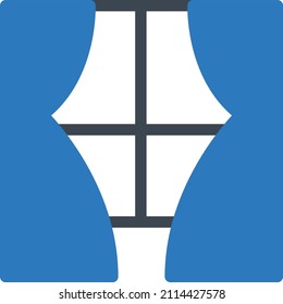 Cortinas Ilustración vectorial sobre un fondo transparente.Símbolos de calidad superior.Icono vector glifos para el concepto y diseño gráfico.