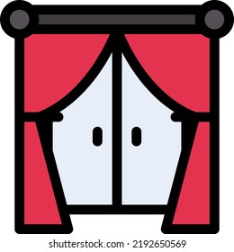 curtains   Vector illustration on a transparent background.Premium quality symmbols.Stroke vector icons for concept and graphic design.