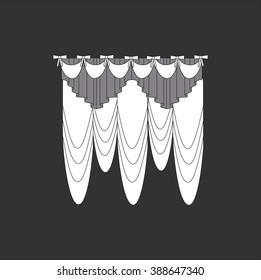 curtains. window decoration.