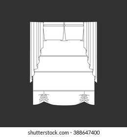 curtains. window decoration.