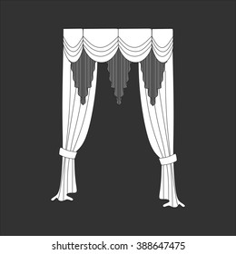 curtains. window decoration.