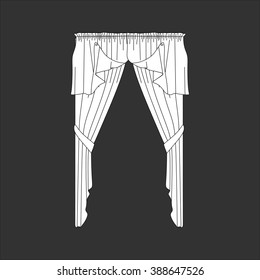 curtains. window decoration.