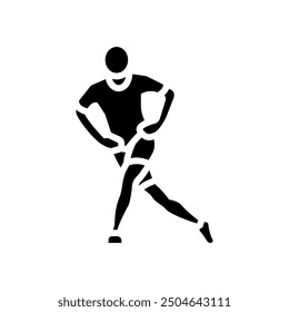 curtsy lunges fitness exercise leg glyph icon vector. curtsy lunges fitness exercise leg sign. isolated symbol illustration