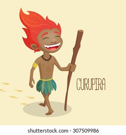 Curupira, guardian of forests - legend of the brazilian folklore