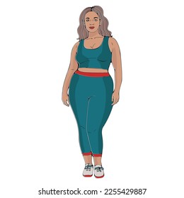 Curvaceous woman posing proud of her body