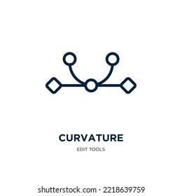 curvature icon from edit tools collection. Thin linear curvature, backbone, contour outline icon isolated on white background. Line vector curvature sign, symbol for web and mobile