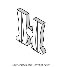 curvature of legs inward isometric icon vector. curvature of legs inward sign. isolated symbol illustration