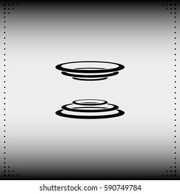 The curvature of space icon. Torus or a tunnel illustration.