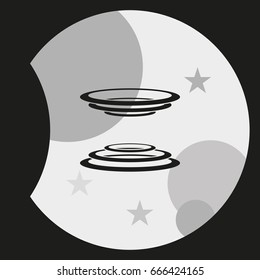 The curvature of space icon. Torus or a tunnel illustration.
