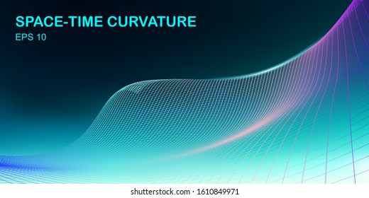 curvature Space-Time Concept Design - Hi-Tech Futuristic Background