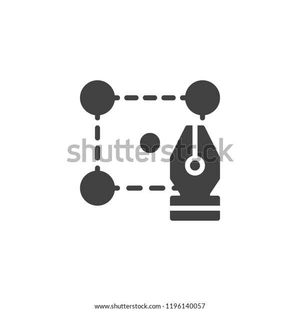 Curvature tool pen vector icon.\
filled flat sign for mobile concept and web design. Edit graphics\
solid icon. Symbol, logo illustration. Pixel perfect vector\
graphics