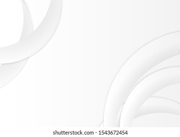 Curve abstract background white gradient color background. Vector Illustration.
