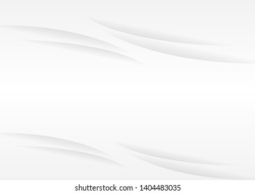 Curve Abstract Background white and gray gradient color background.Vector Illustration.