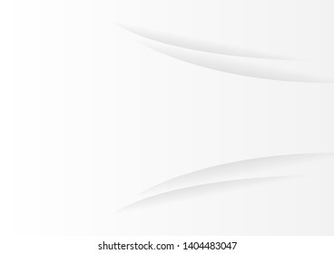 Curve Abstract Background white and gray gradient color background.Vector Illustration.