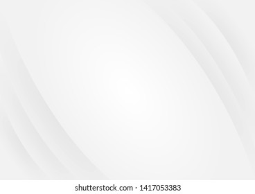 Curve Abstract Background white and gray gradient color background.Vector Illustration.