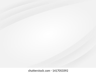Curve Abstract Background white and gray gradient color background.Vector Illustration.