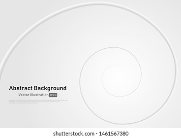 Curve Abstract Background white and gray gradient color background.Vector Illustration.