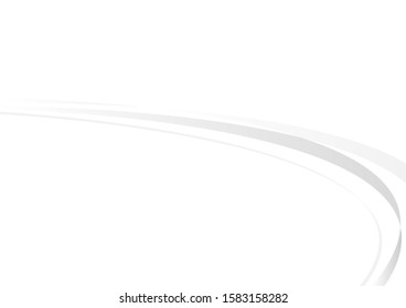 Curve abstract background white and gray gradient color background. Vector Illustration.