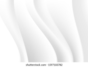 Curve abstract background white and gray gradient color background. Vector Illustration.
