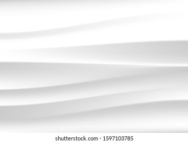 Curve abstract background white and gray gradient color background. Vector Illustration.