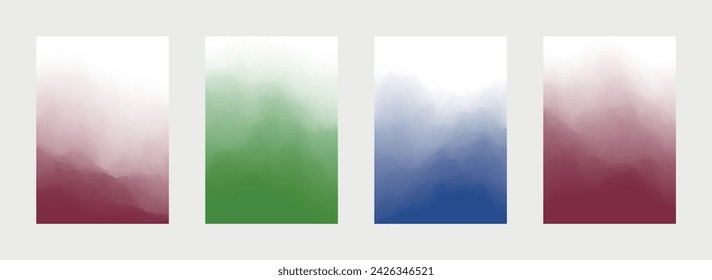 Curve Abstract Cover Set. Colorful Background. Smudge Texture. Gradient Backdrop. Vector illustration