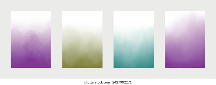 Curve Abstract Cover Set. Modern Background. Fade Texture. Smooth Pattern. Vector illustration