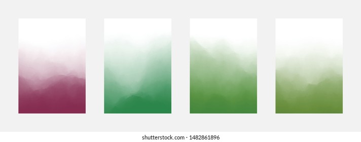 Curve Abstract Cover Set. Smooth Background. Smudge Backdrop. Fade Design. Vector illustration