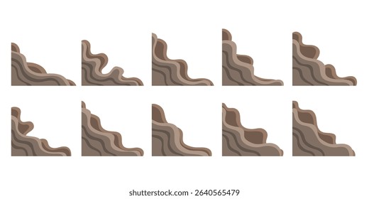 Curve Aesthetic Wave Corner Set