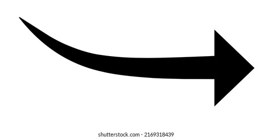 Curve Arow Icon Isolated On White Background