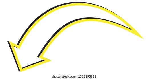 Curve arrow icon isolated. Horizontal dual long straight , right and left side arrow signs. Arrow indicated the direction symbol. Curved and straight arrow icon vector.