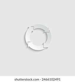 curve arrow icon move loading sign recycling 