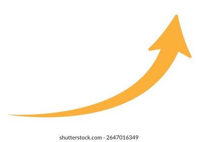  curve arrow icon on transparent background. flat style. arrow icon for your web site design, logo, app, UI. Sharp curved arrow icon. 