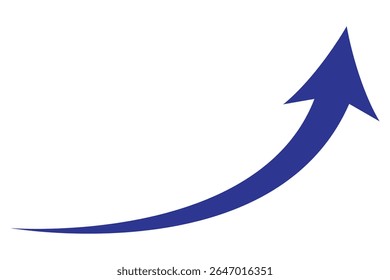  curve arrow icon on transparent background. flat style. arrow icon for your web site design, logo, app, UI. Sharp curved arrow icon. 