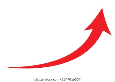  curve arrow icon on transparent background. flat style. arrow icon for your web site design, logo, app, UI. Sharp curved arrow icon. 