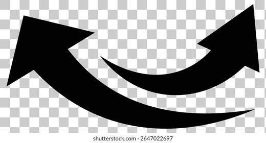 curve arrow icon on transparent background. curve arrow sign. - Powered by Shutterstock - Get 15% off with code: PIKWIZARD15
