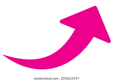 curve arrow icon, pink color design eps 10
