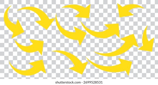 curve arrow icon set. Long Arrow icon set. Curve arrow set. Arrow up icons. Set of curve rise arrows. Growth pictogram isolated. Vector illustration.