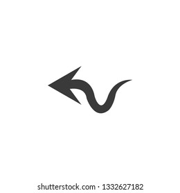 curve arrow icon vector