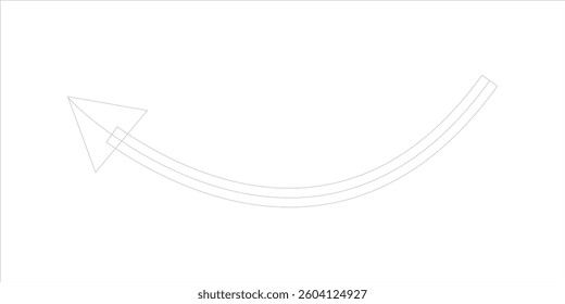 Curve arrow icon vector . Black long up arrow icon vector . arrow pointing upward.