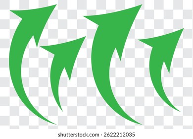 Curve arrow icon vector . Black long up arrow icon vector . arrow pointing upward.