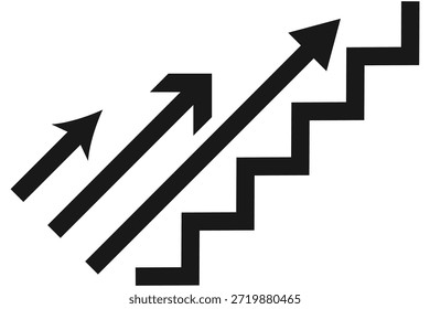Vector de icono de flecha de curva . Vector de icono de flecha negra larga hacia arriba. flecha que apunta hacia arriba. Icono de flechas largas. Larga flecha curva dibujada a mano. Conjunto de flechas curvas de Vector dibujadas a mano. Dibuja el estilo doodle.