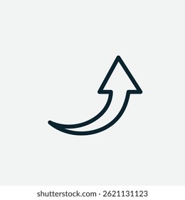 Curve arrow icon vector logo design template illustration