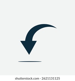 Ilustración de Plantilla de diseño de logotipo de Vector de icono de flecha curva