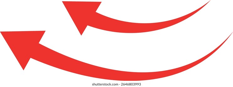  curve arrow icon vector . curve arrow icon set. long arrow icon set. Set of curved arrows isolated on white background