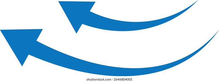  curve arrow icon vector . curve arrow icon set. long arrow icon set. Set of curved arrows isolated on white background