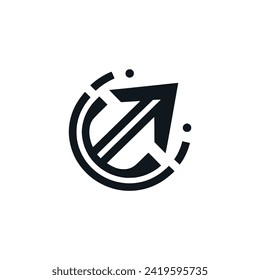 diseño de ilustraciones vectoriales del logotipo de flecha curva