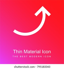 Curve arrow red and pink gradient material white icon minimal design